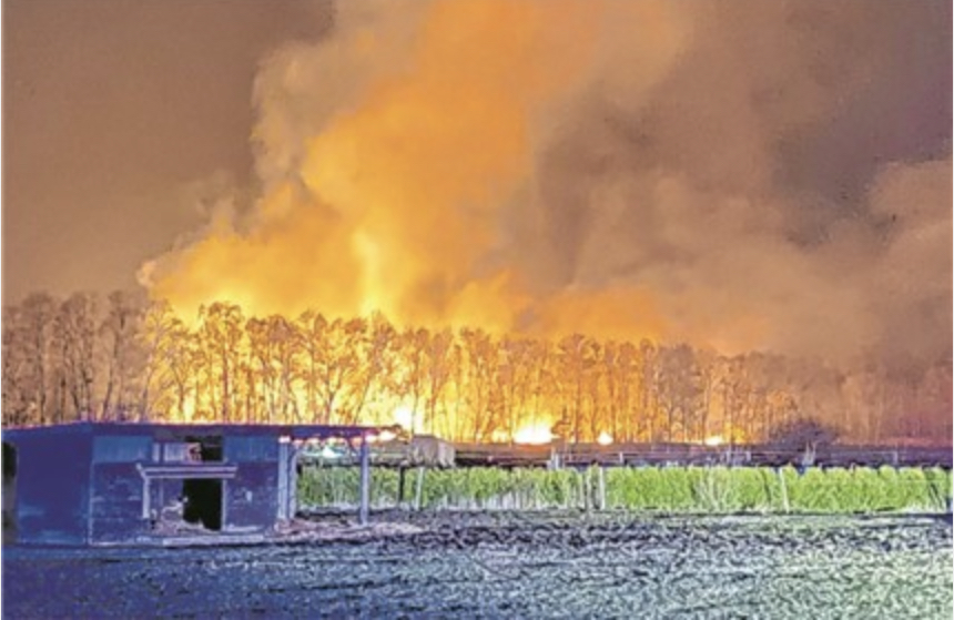 Moor stand in Flammen 